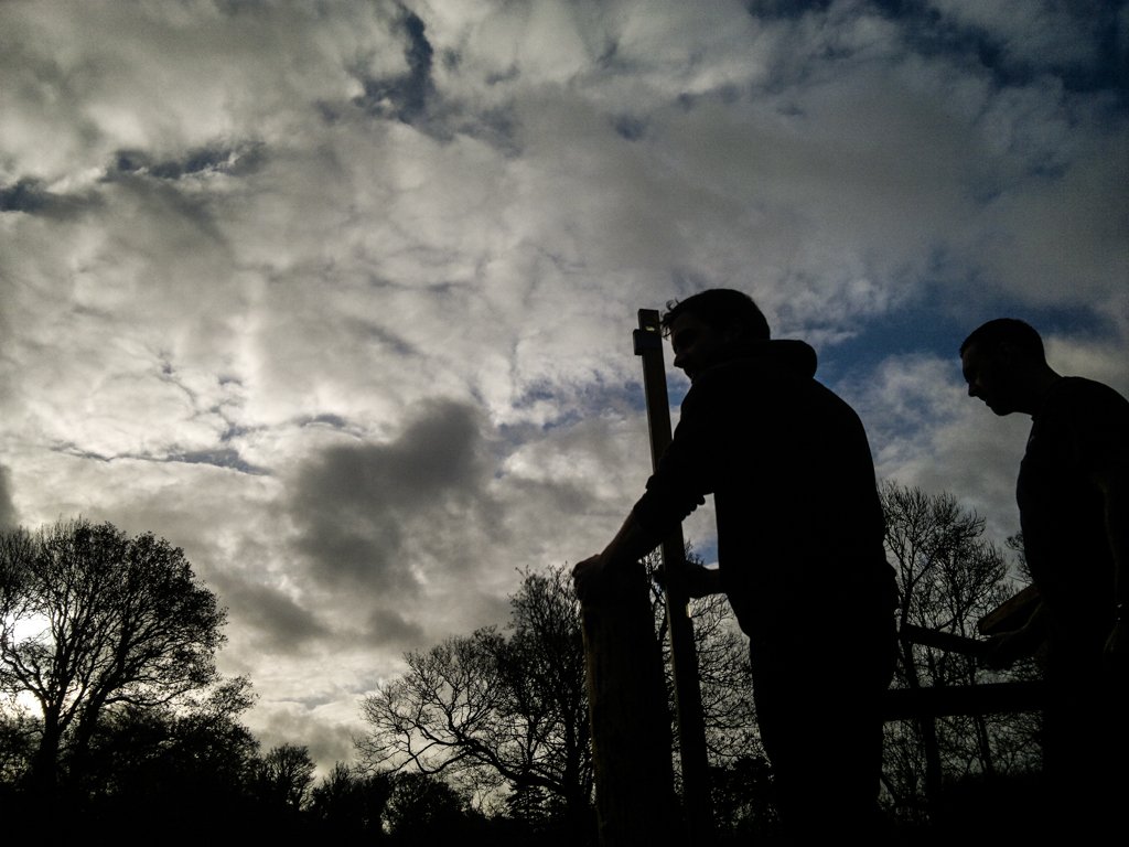 Timber frame land art sculpture