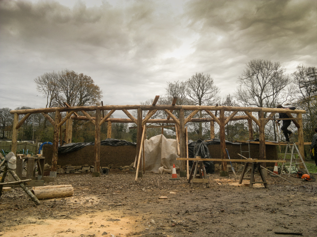 Timber frame land art sculpture