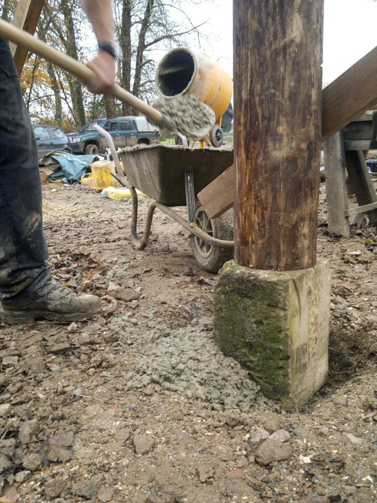 Timber frame land art sculpture