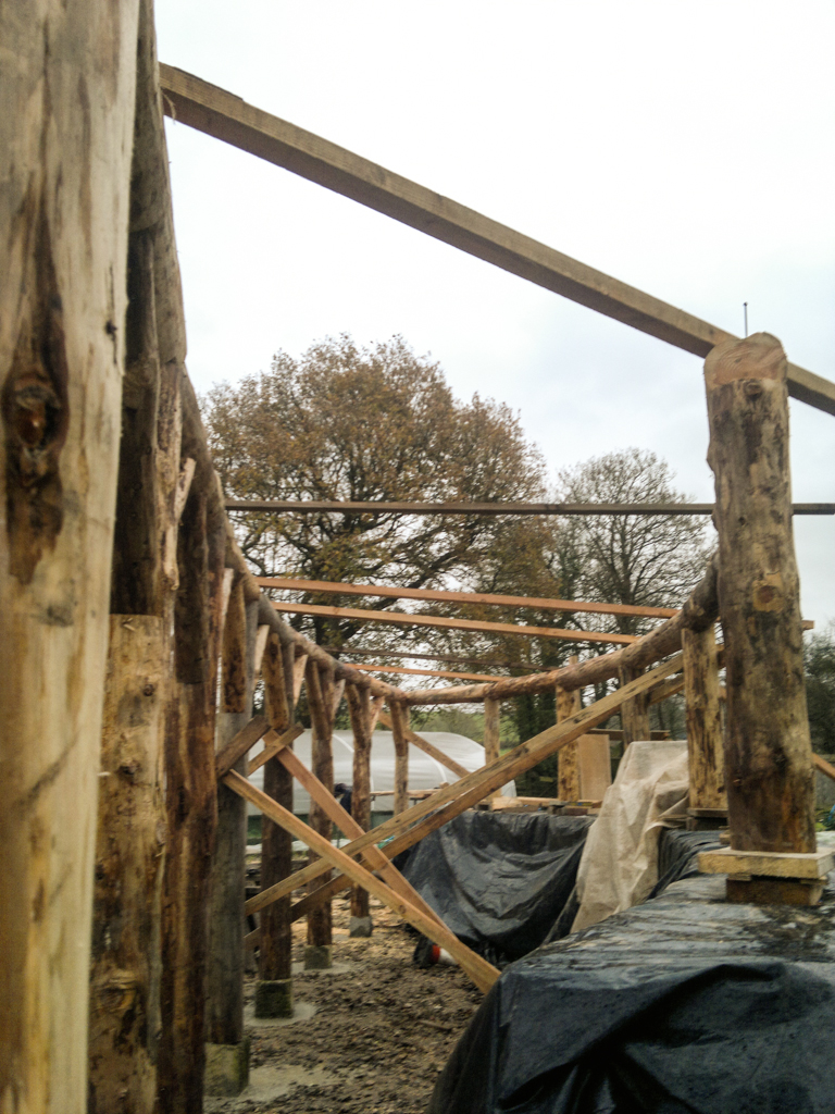 Timber frame land art sculpture
