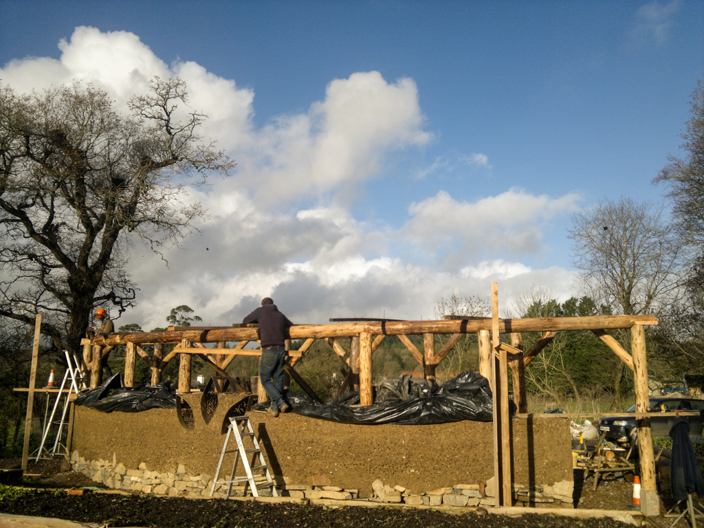 Timber frame land art sculpture