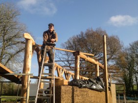 Timber frame land art sculpture