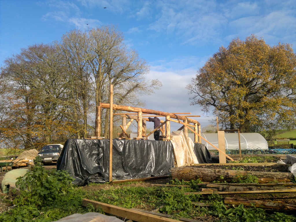 Timber frame land art sculpture