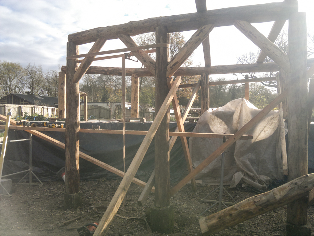 Timber frame land art sculpture