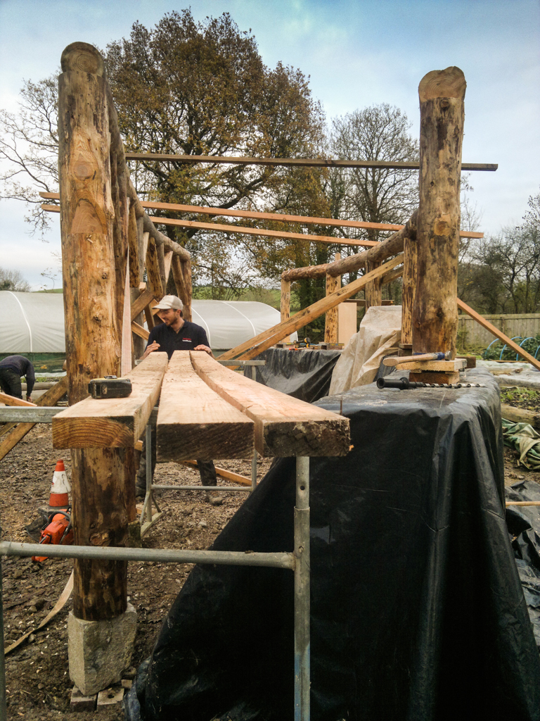 Timber frame land art sculpture