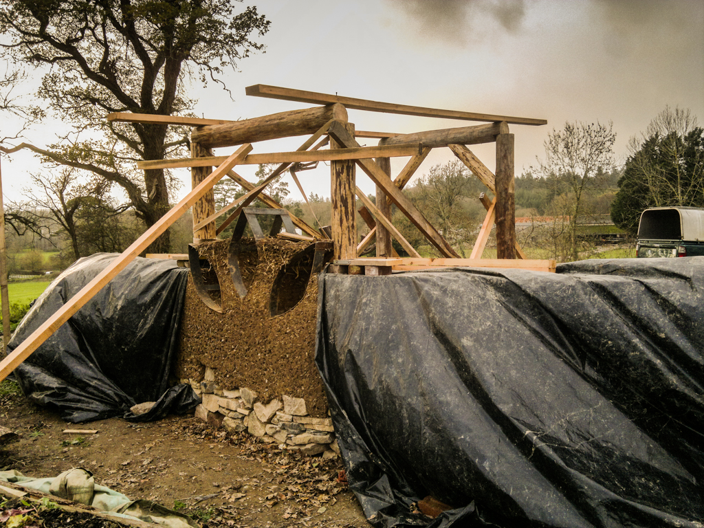 The first posts, king posts and braces in - Social Justice Art LandWorks