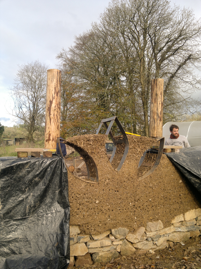 The first posts, king posts and braces in - Social Justice Art LandWorks