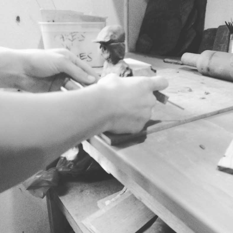 Rodney clay sculpting